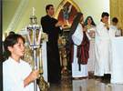 Pe. Paulo e Pe. Vida recebem a imagem de N.S.Aparecida