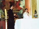 Pe. Paulo e Pe. Vida recebem a imagem de N. S. Aparecida